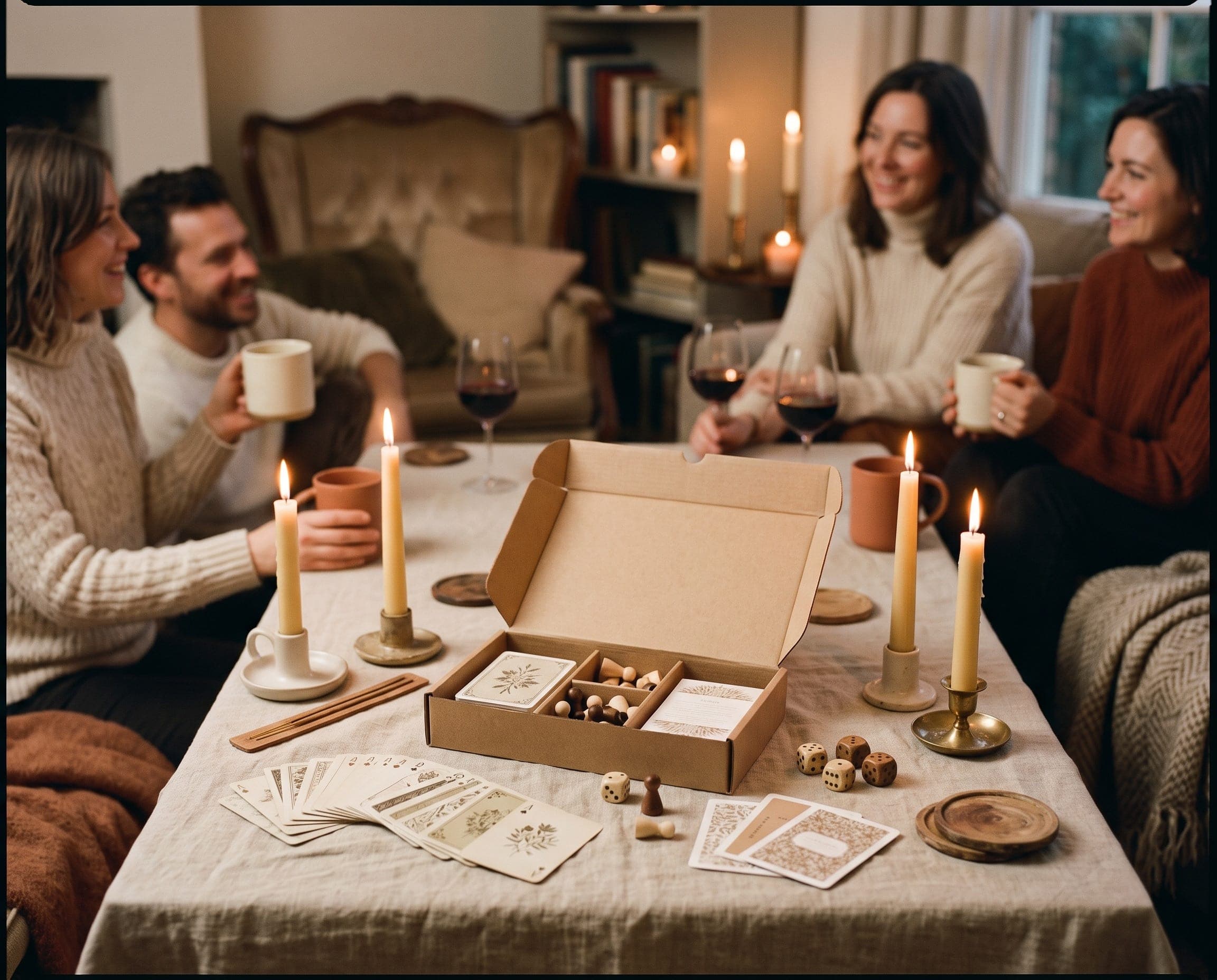 The Parlour — Cards, candlelight, and the art of the indoor evening.